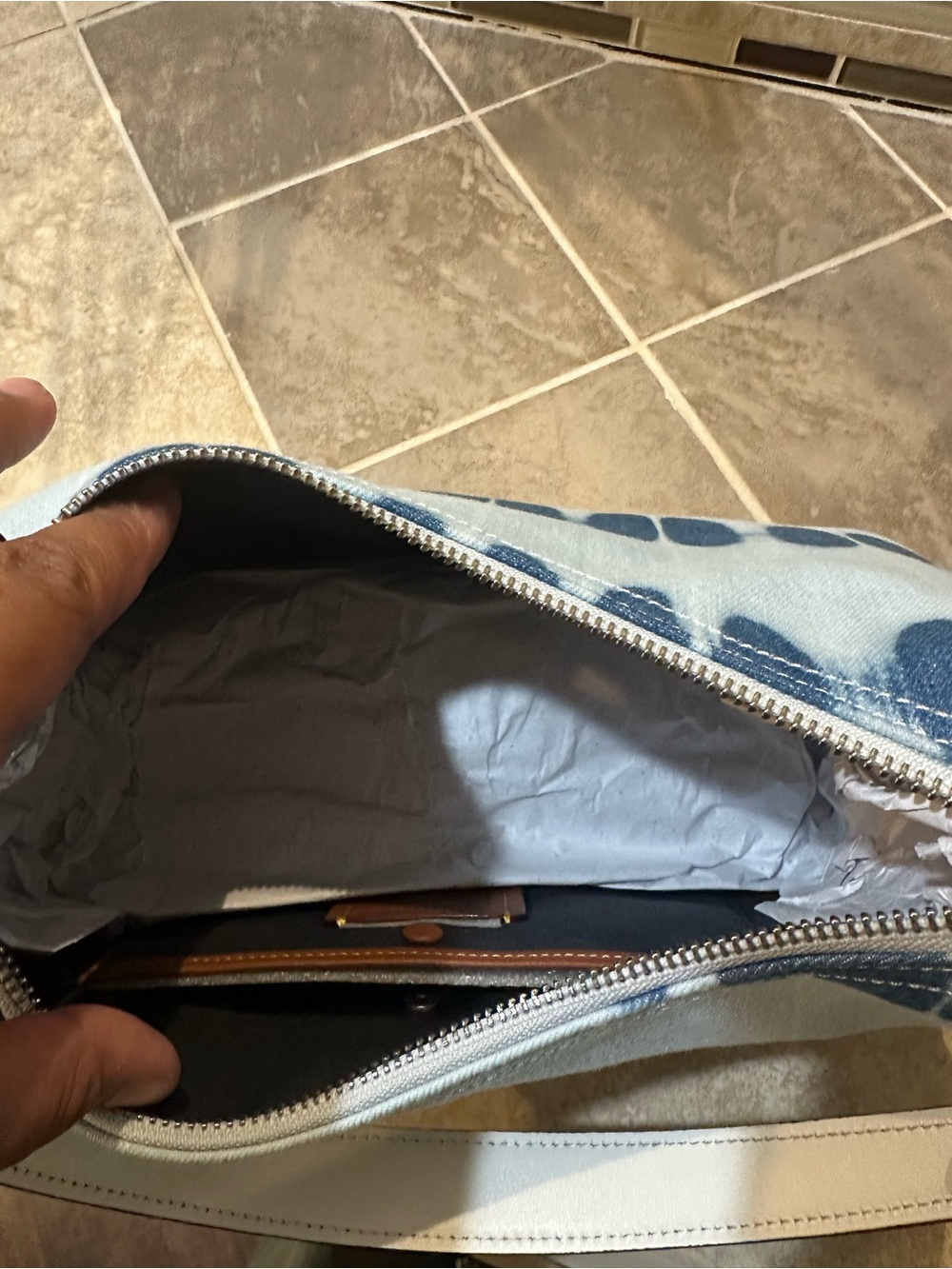 Coach Juliet Shoulder Bag With Tie-Dye Denim - Picture 7 of 7